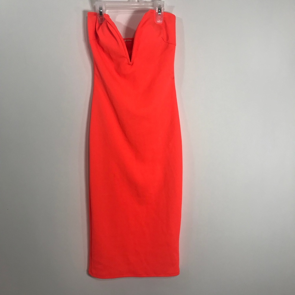 Neon orange sexy dress size small